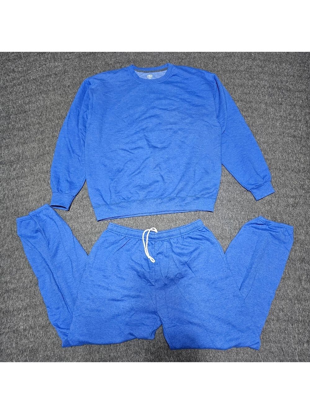 Athletic Works Blue Fleece Sweatshirt & Sweatpants Set Large